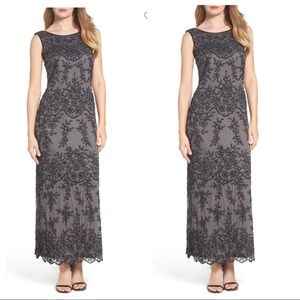 Pisarro Nights Embellished Mesh Gown